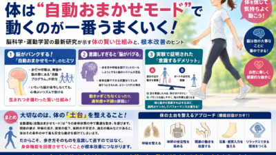 正しい歩き方を意識すると、かえって不調を生む身体の不思議について